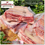Beef rib shortrib US USDA choice Angus CHUCK SHORT RIB 5ribs frozen Nebraska portioned PARALLEL CUT with the rib 1" 2.5cm (price/pack 1kg 5-6pcs)
